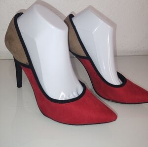 Chinese Laundry Color Block Suede Pumps/Heels Size 8.5m